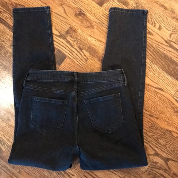 Old Navy Power Slim Straight Mid Rise Distressed Jeans - Picture 4 of 12